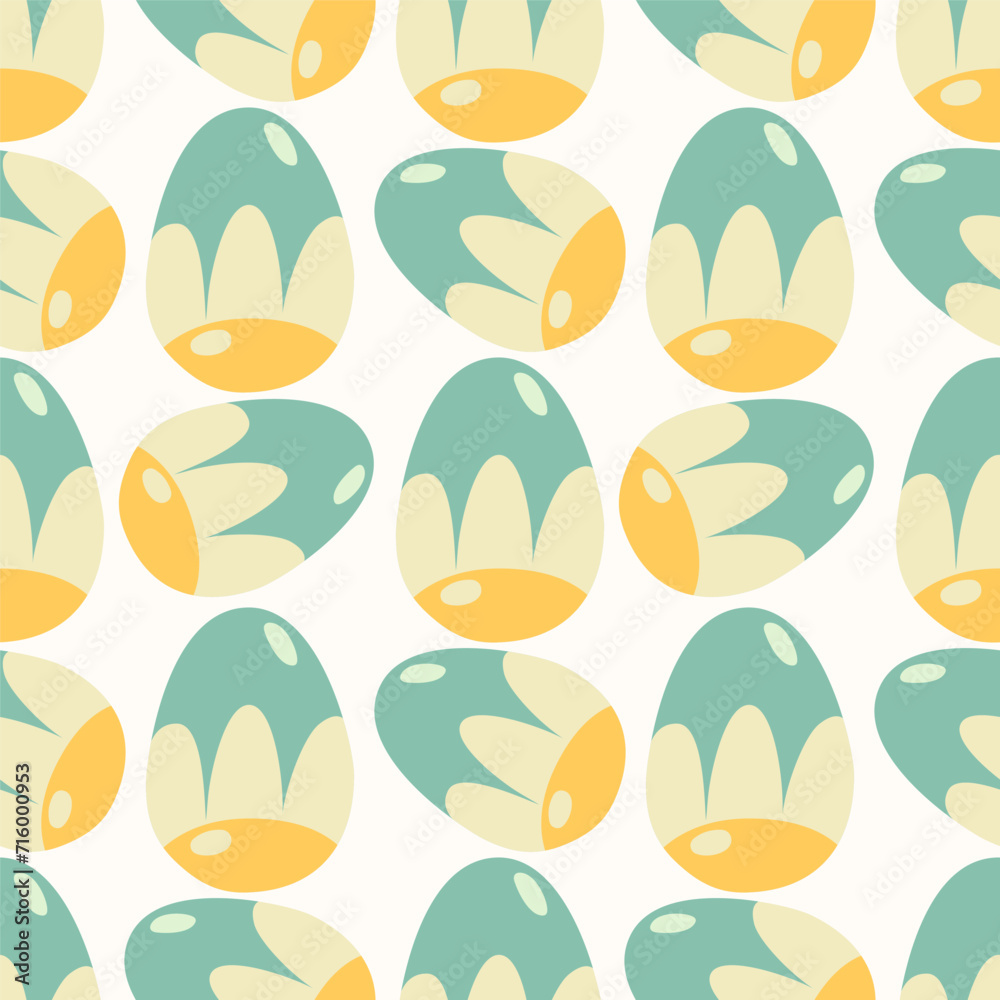 Easter eggs pattern. Happy Easter background with flowers . Flat colorful seamless design. Stock vector Easter wallpaper illustration Easter eggs pattern. Happy Easter background with flowers . Flat colorful seamless design. Stock vector Easter wallpaper illustration
