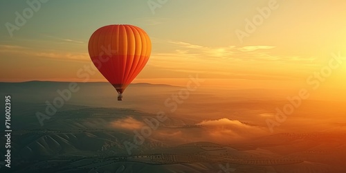 hot air balloon in the sky Generative AI © València