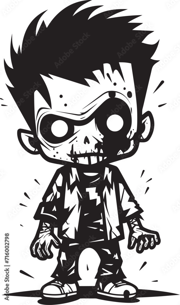 Little Nightmares Vector Black Icon Design for Scary Zombie Kid Ghostly Heirs Elegant Black Zombie Kid Logo in Vector Little Nightmares Vector Black Icon Design for Scary Zombie Kid Ghostly Heirs Elegant Black Zombie Kid Logo in Vector