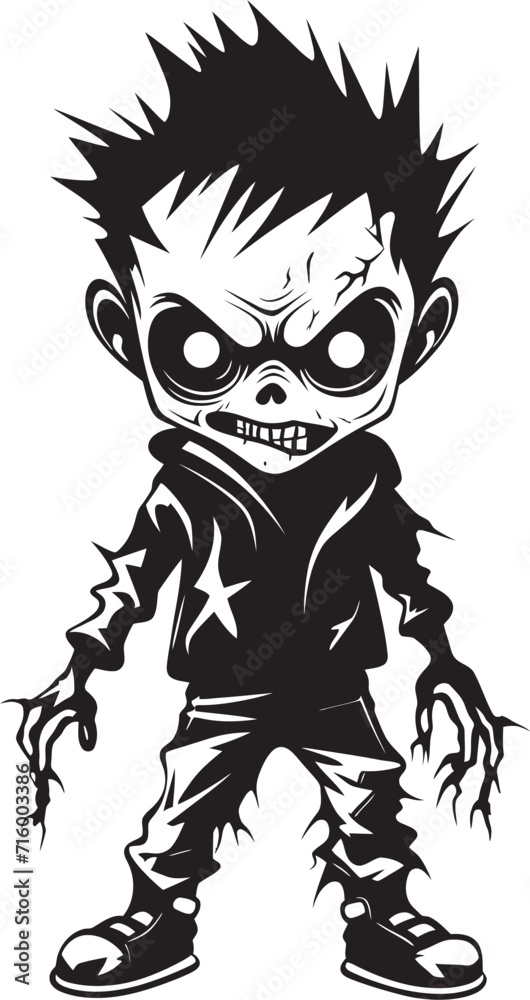 Creepy Totem Vector Black Icon Design for Scary Zombie Kid Emblem Fearful Infants Black Iconic Zombie Kid Logo in Elegant Vector Creepy Totem Vector Black Icon Design for Scary Zombie Kid Emblem Fearful Infants Black Iconic Zombie Kid Logo in Elegant Vector