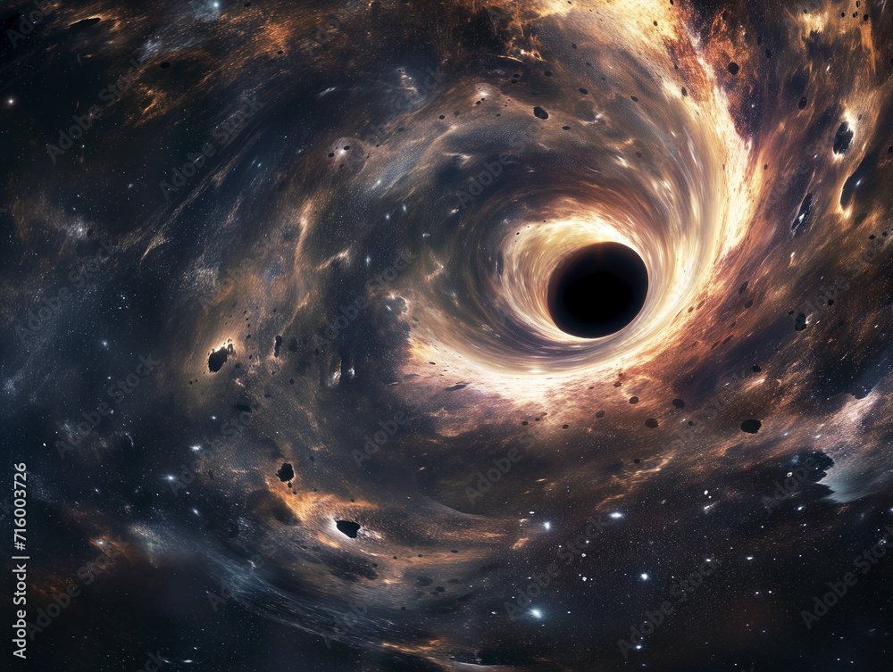 Galactic Blackhole's Intense Gravity Pulls in Everything from the Surrounding Cosmos