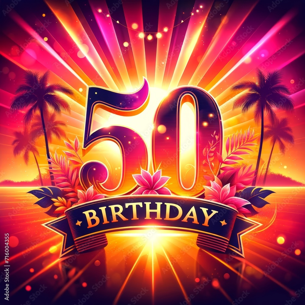 Tropical Sunset 50th Birthday Bash