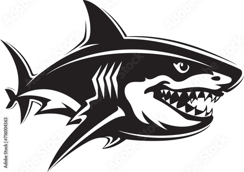 Dynamic Depths Elegant Vector Design for Black Shark Emblem Predatory Majesty Black Shark Logo in Elegant Vector