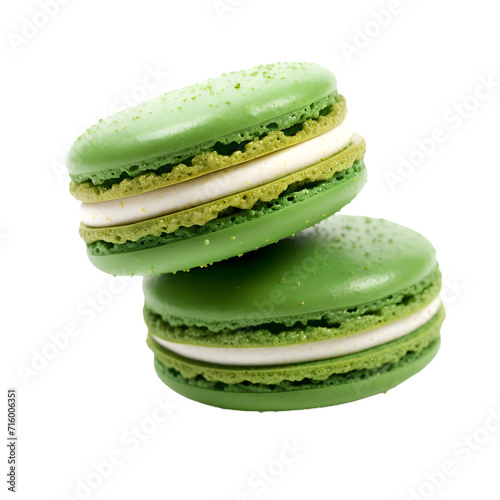 St. Patrick's Day-inspired macarons isolated on transparent background