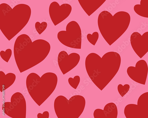 Fondo de corazones dise  o con elementos gr  ficos rosa con rojo muchos corazones d  a de San Valent  n festejo del d  a del amor y la amistad