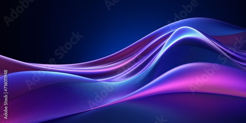 Purple and Blue Wave Background Generative AI