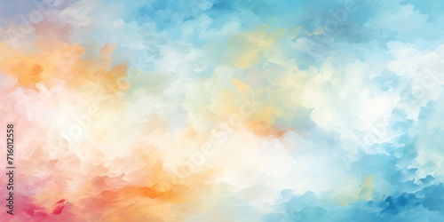 a blue and white abstract background with a yellow and blue cloud background  in the style of pictorialism  light green and pink