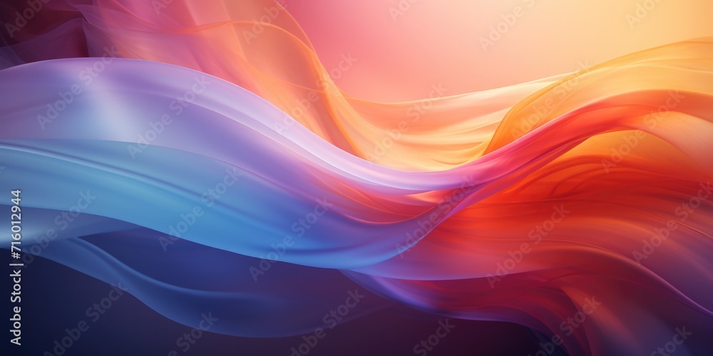 an abstract and colorful shape with a rainbow in the middle, light violet and orange