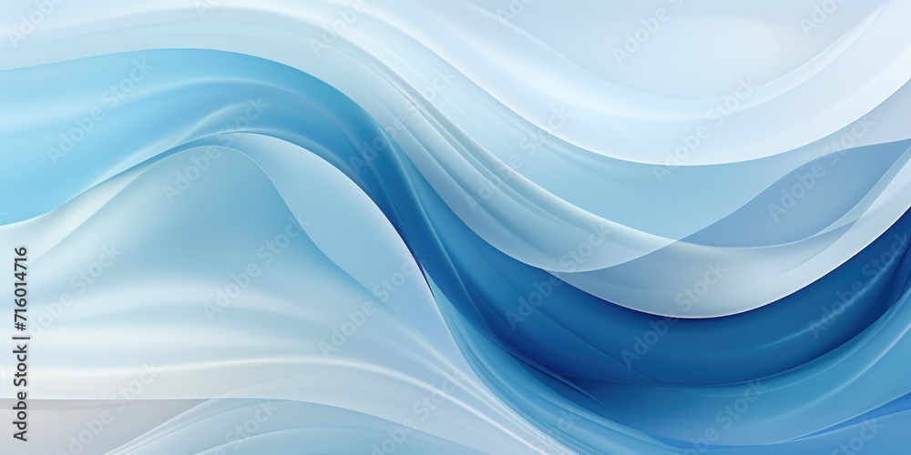 an abstract blue background with white waves, in the style of light white and light blue an abstract blue background with white waves, in the style of light white and light blue
