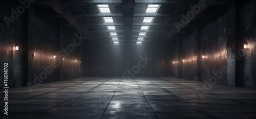 Abandoned Warehouse with High Ceilings and Large Windows Generative AI