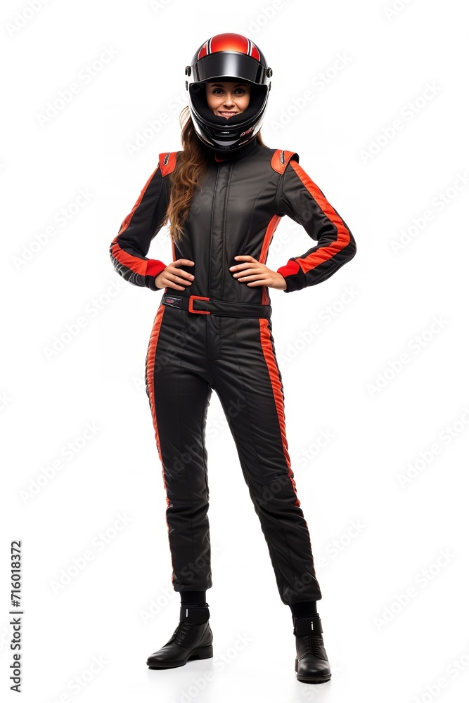 Female Race Driver, High-Speed Thrill, AI Generated