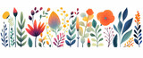 A generative AI-enhanced spring flowers background. Afro-Colombian themes, minimalist style, vibrant animation, and leaf patterns on a white canvas. Palm leaves vector, pastel academia. #GenerativeAI