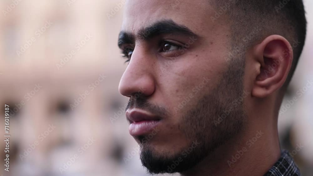 Hopeful Gaze of a Young North African Man Hopeful Gaze of a Young North African Man