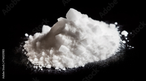 Illicit synthetic drug isolated on black background