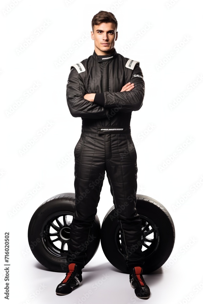 Speeding Male Race Driver, AI Generated