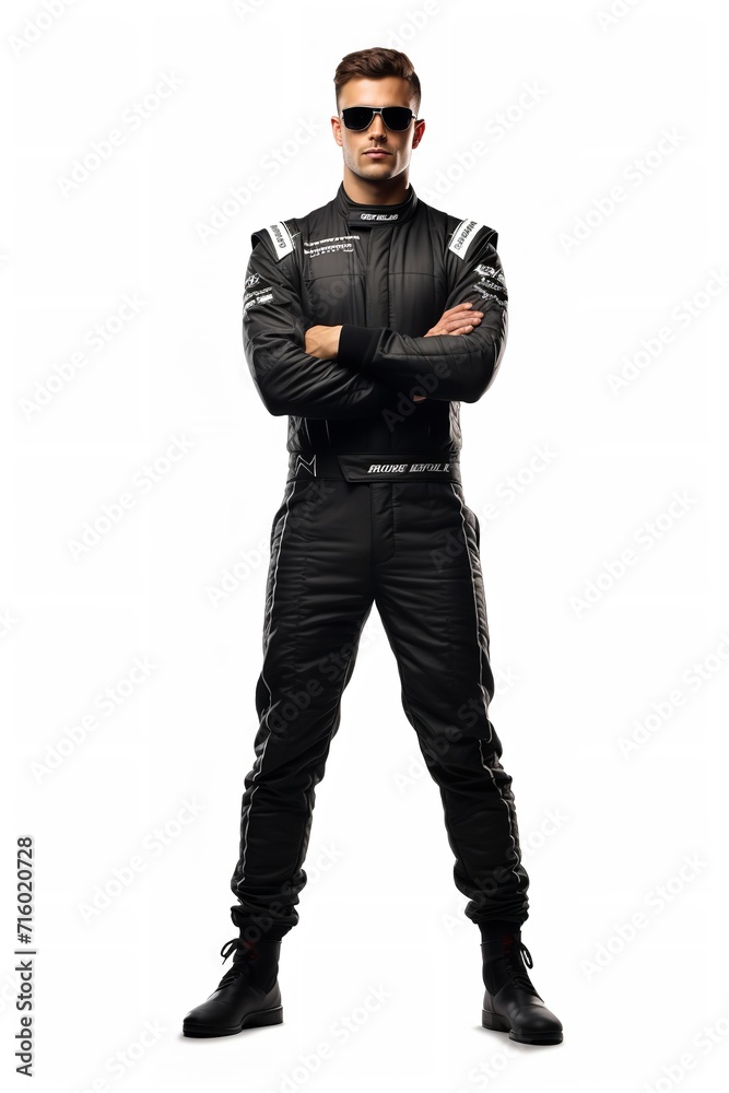 Speeding Male Race Driver, AI Generated