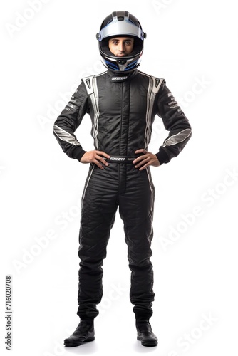 Obraz na płótnie Speeding Male Race Driver, AI Generated w salonie