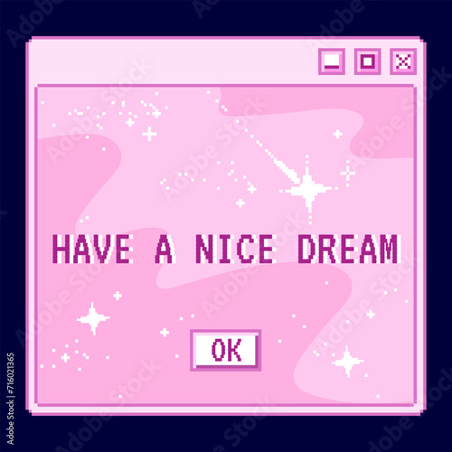 Abstract old aesthetic background. Linear vaporwave retro desktop window pc wallpaper. Cute kawaii illustration. Trendy, nostalgic, colorful style 90s. Posters, social media posts, stories template.