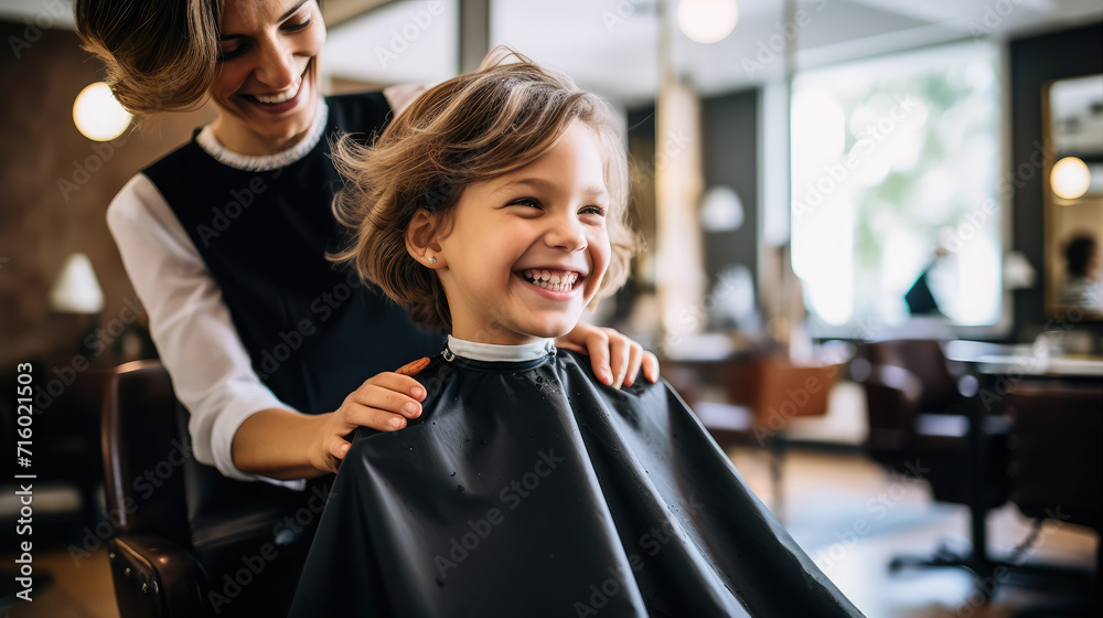 happy smiling child sitting in a chair at the hairdresser, haircut, hairstyle, style, girl, boy, kid, toddler, fashion, beauty salon, barbershop, hair, portrait, face, emotional happy smiling child sitting in a chair at the hairdresser, haircut, hairstyle, style, girl, boy, kid, toddler, fashion, beauty salon, barbershop, hair, portrait, face, emotional