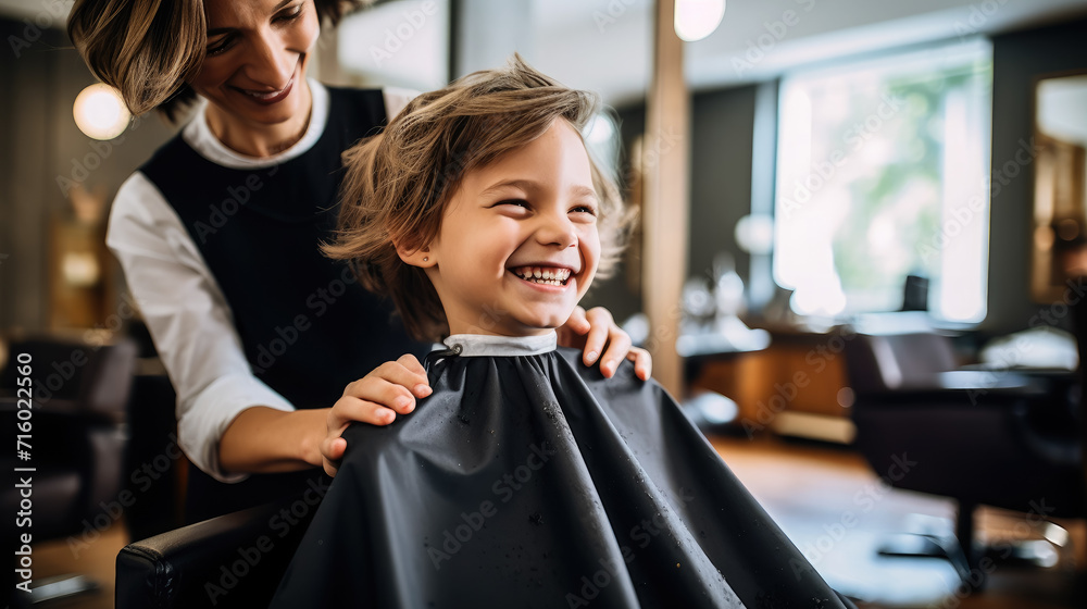 happy smiling child sitting in a chair at the hairdresser, haircut, hairstyle, style, girl, boy, kid, toddler, fashion, beauty salon, barbershop, hair, portrait, face, emotional happy smiling child sitting in a chair at the hairdresser, haircut, hairstyle, style, girl, boy, kid, toddler, fashion, beauty salon, barbershop, hair, portrait, face, emotional