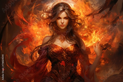 Fiery-tempered sorceress - Generative AI © Sidewaypics