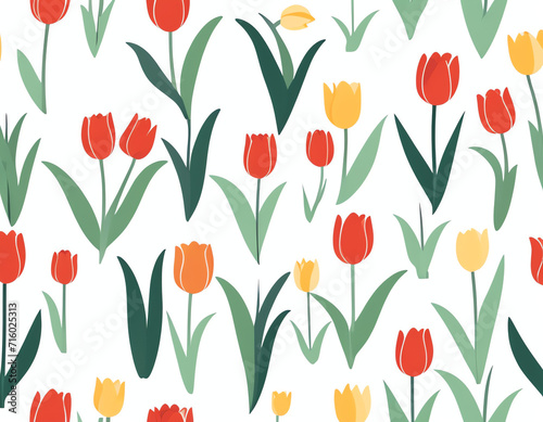  Illustration of tulips for decoration greeting cards  posters  or social media