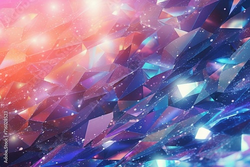 Colorful holographic background with abstract sparkles. Generative AI