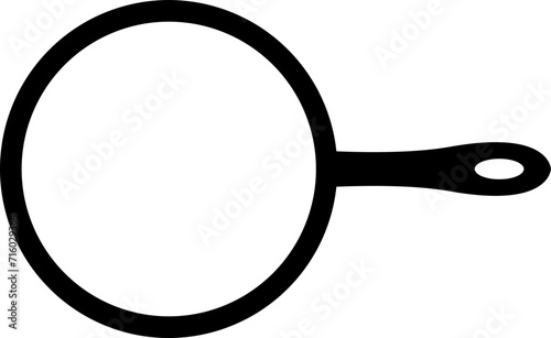 Simple Frying Pan Symbol Icon. Vector Image.