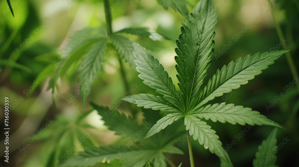 Green leaves of technical hemp lie on a black modern background. Green background of leaves. Close-up young hemp. Green cannabis leaves, marijuana leaves. Medicinal indica with CBD. Green leaves of technical hemp lie on a black modern background. Green background of leaves. Close-up young hemp. Green cannabis leaves, marijuana leaves. Medicinal indica with CBD.