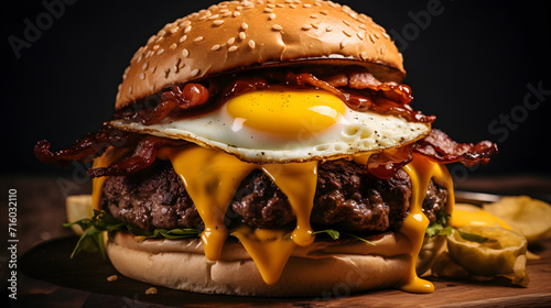Healthy burger with nice sh...