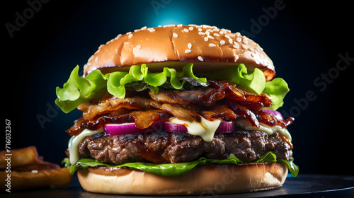 Healthy burger with nice sh...