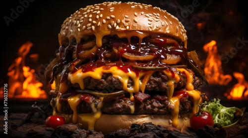 Healthy burger with nice sh...