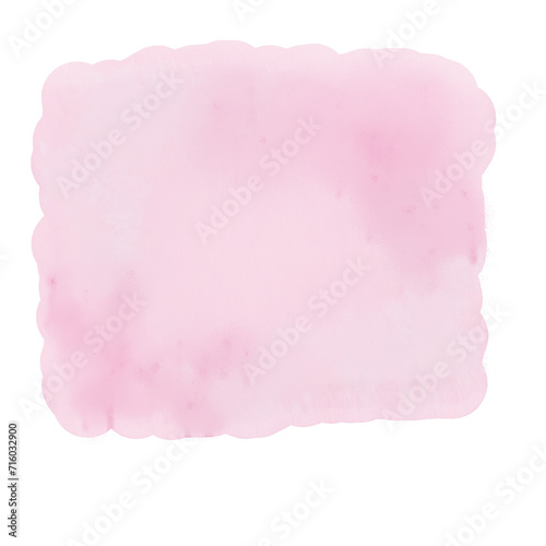 handpainted box watercolor page decoration for valentine's day in pink
