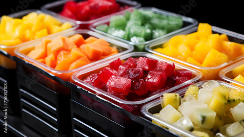 Set with frozen vegetables ...