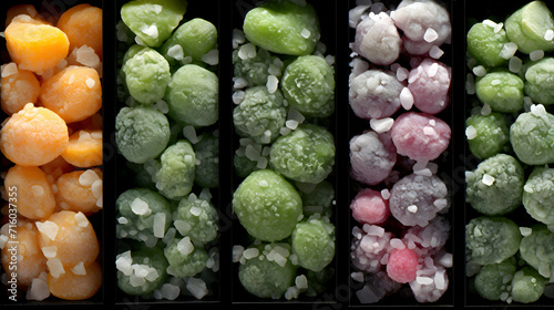 Set with frozen vegetables ...