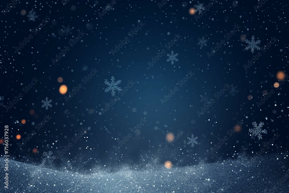 Fototapeta premium Blue winter night Abstract gradient background with dark snow texture