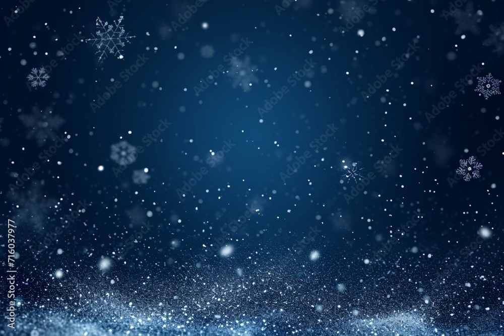 Fototapeta premium Chill vibes Dark blue snow gradient abstract Christmas background texture