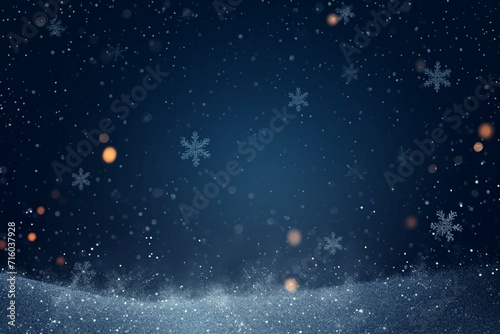 Blue winter night Abstract gradient background with dark snow texture