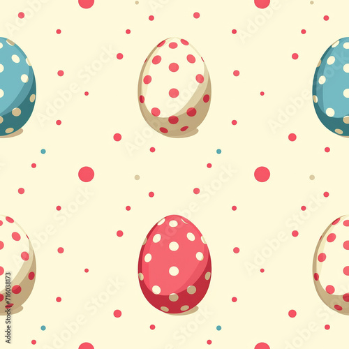 Spring Tile Pattern with Easter Flowers, ai generated
