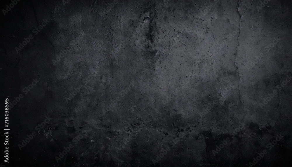 Grunge, black background, texture. Gloomy dirty old empty concrete wall