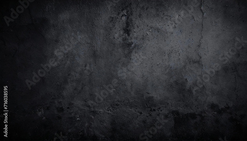 Grunge, black background, texture. Gloomy dirty old empty concrete wall