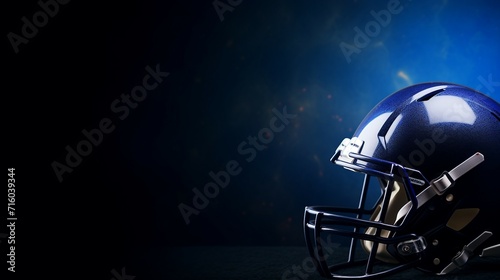 the blue helmet with a copy space photo