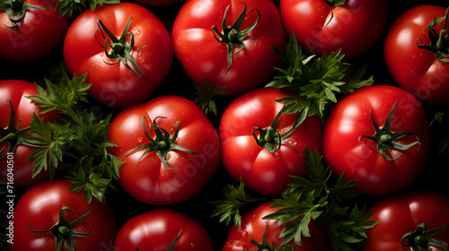 Tomatoes lying on a pile on...
