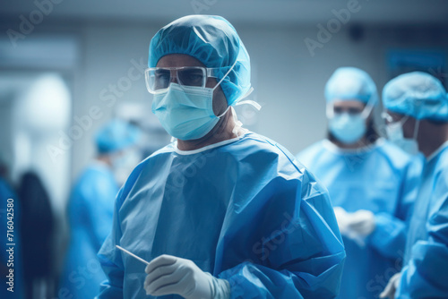 Male doctor  medical worker  surgeon wearing uniform in a hospital