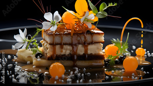 Chocolate sweet cake with b...