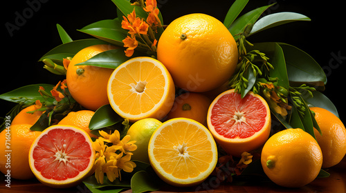 Ripe Oranges juice in water...
