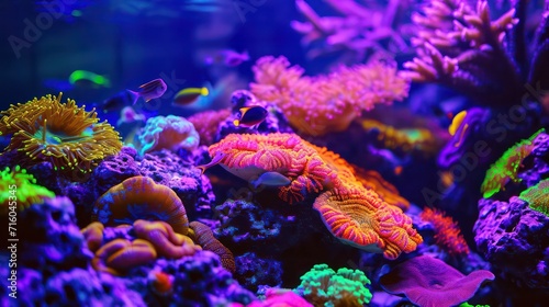 Fototapeta Naklejka Na Ścianę i Meble -  Dream Coral reef saltwater aquarium tank scene