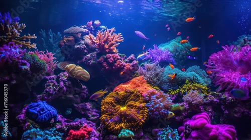 Fototapeta Naklejka Na Ścianę i Meble -  Dream Coral reef saltwater aquarium tank scene