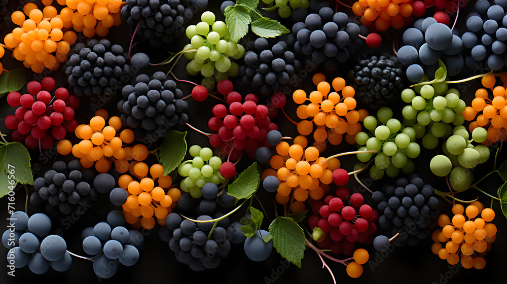 custom made wallpaper toronto digitalCreative neatly arranged food layout fruits and leaves on bright background. Minimal healthy food concept. Flat lay.