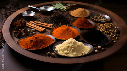 Colored spice background. S...